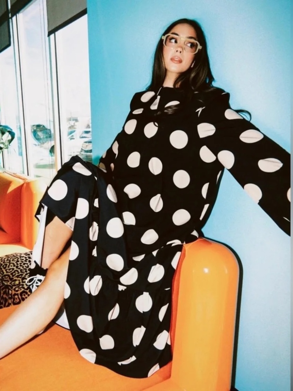 Dressed in Lala Doing What I Damn Please Collared Polka Dot Maxi Dress Size 2X
